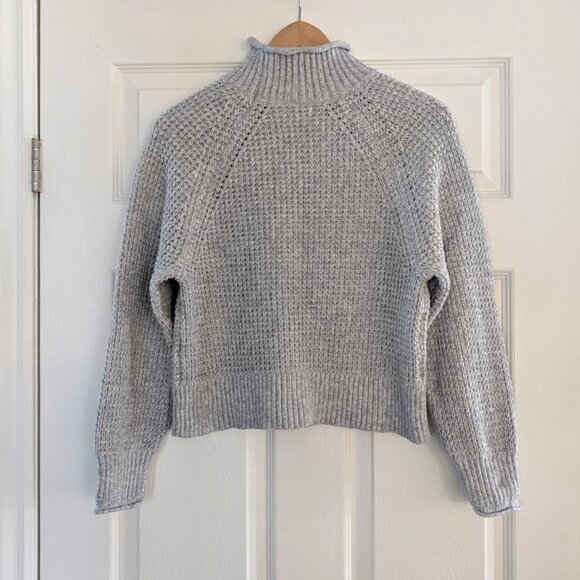 American Eagle Dreamspun mock neck sweater grey size XS/small - Picture 2 of 16
